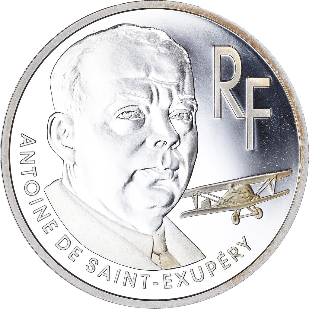 Coin, France, Antoine de Saint-Exupéry, 10 Francs, 2000, Paris, BE, MS(65-70)
