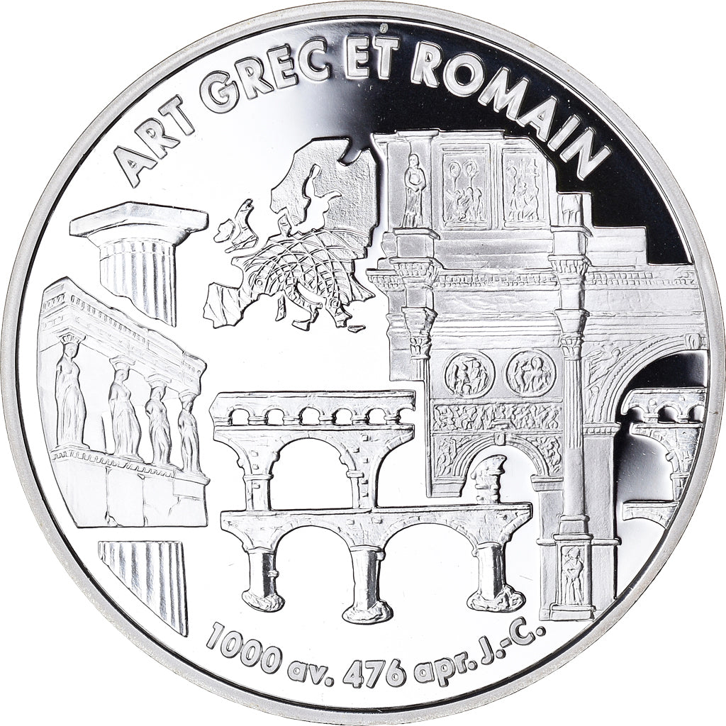 France, Europa - L'art grec et romain, Euro, 1999, Paris, MS(65-70), Silver