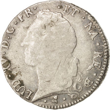 France, Louis XV, Écu de Béarn au bandeau, 1762, Pau, F(12-15), Silver, KM 518