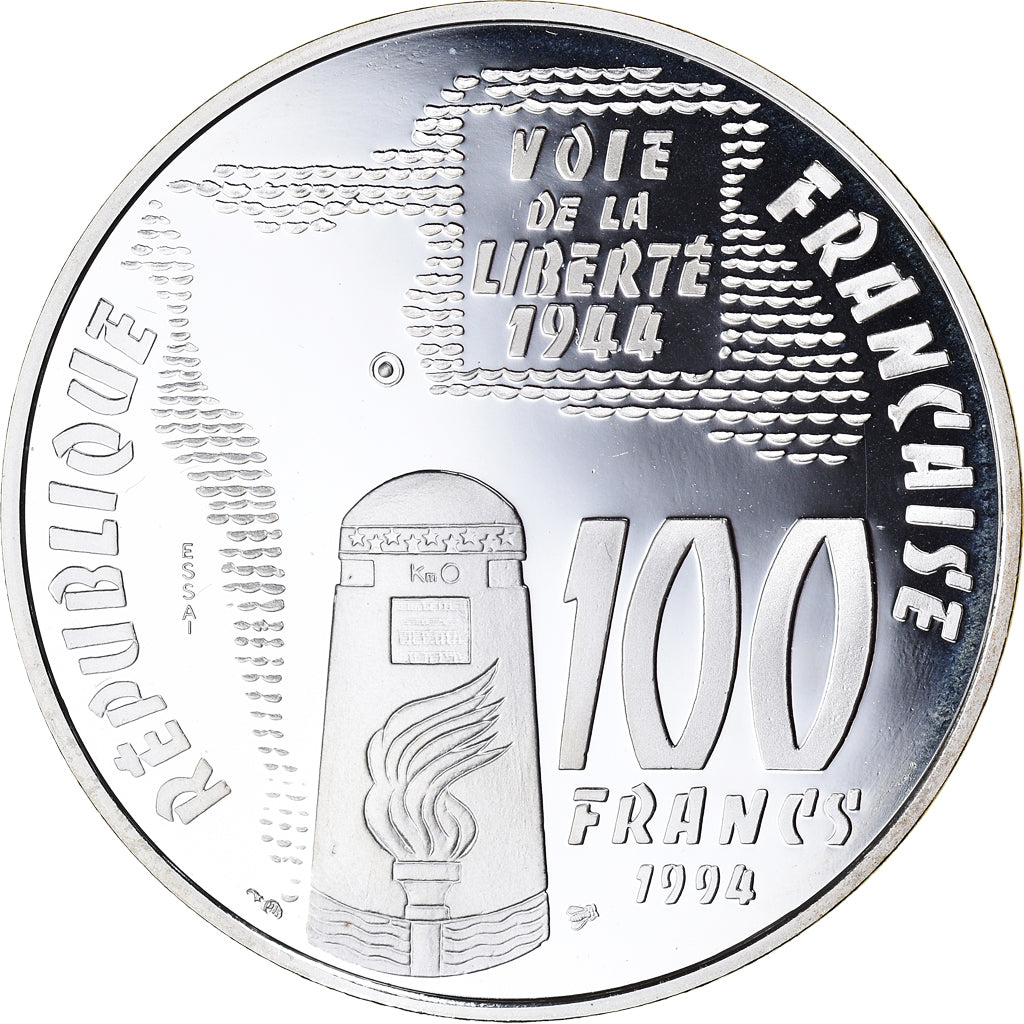 Monnaie, France, Sainte-Mère-Eglise, 100 Francs, 1994, ESSAI, FDC, Argent