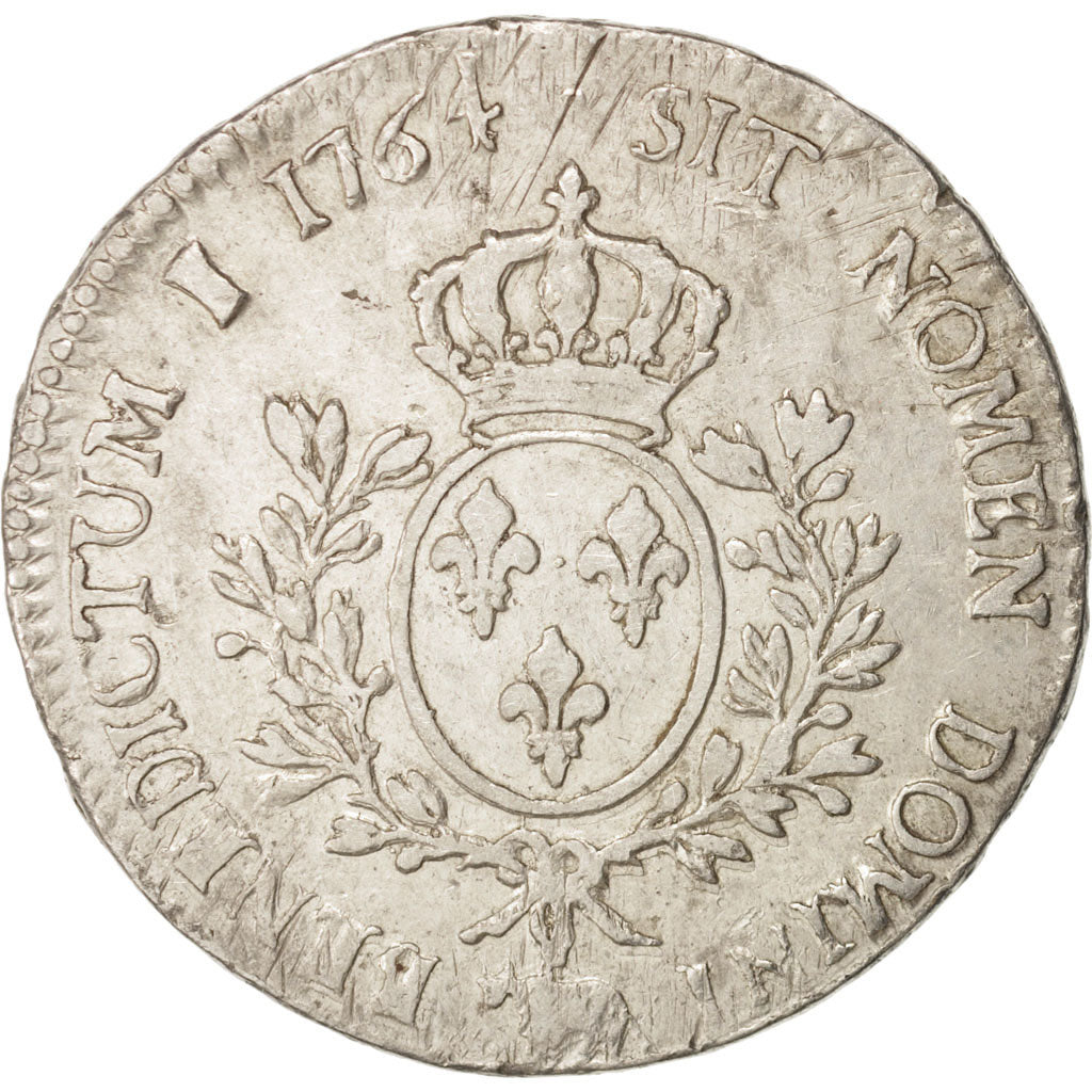 France, Louis XV, Écu de Béarn au bandeau, 1764, Pau, VF(30-35), Silver, KM 518