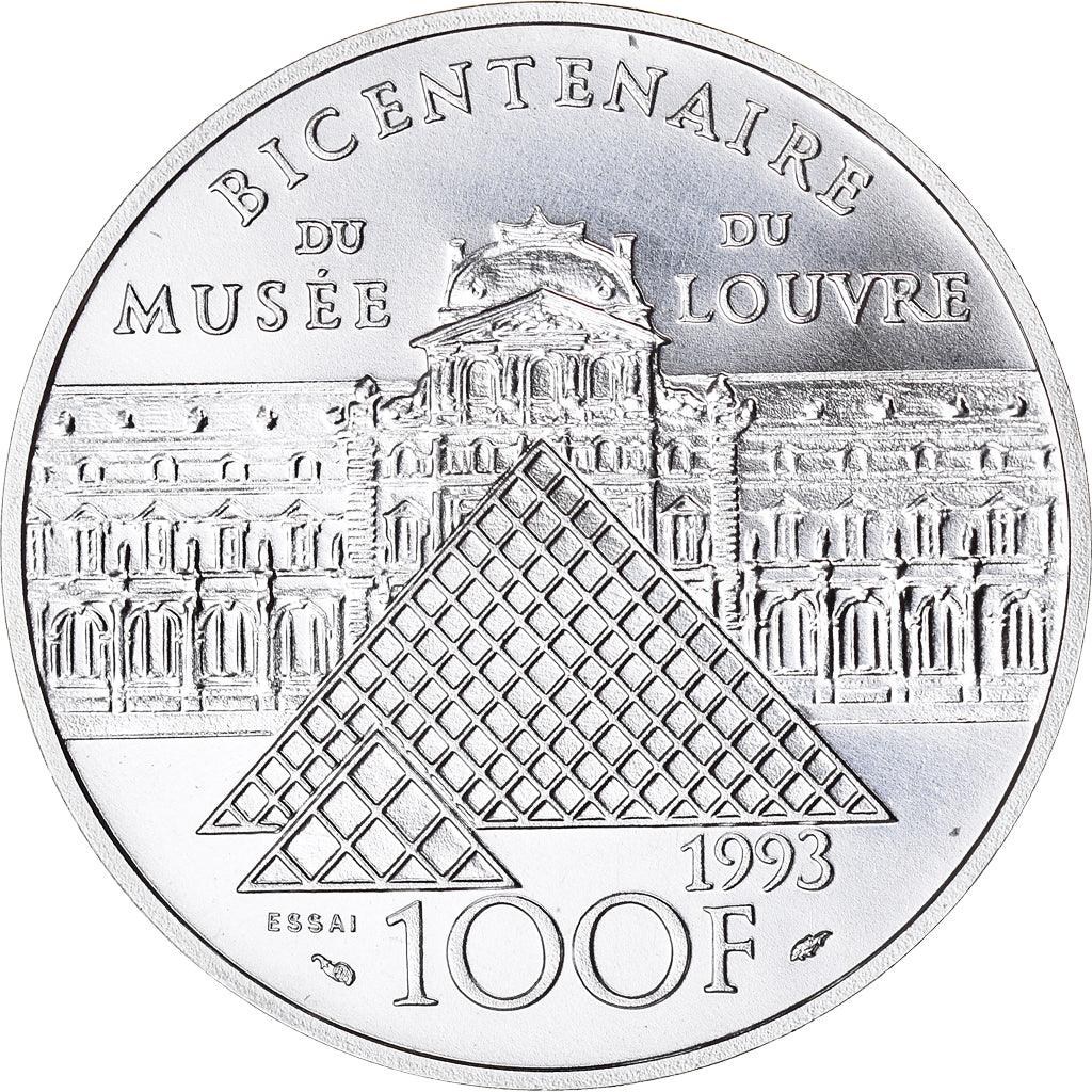 Coin, France, Vénus de Milo, 100 Francs, 1993, ESSAI, MS(65-70), Silver