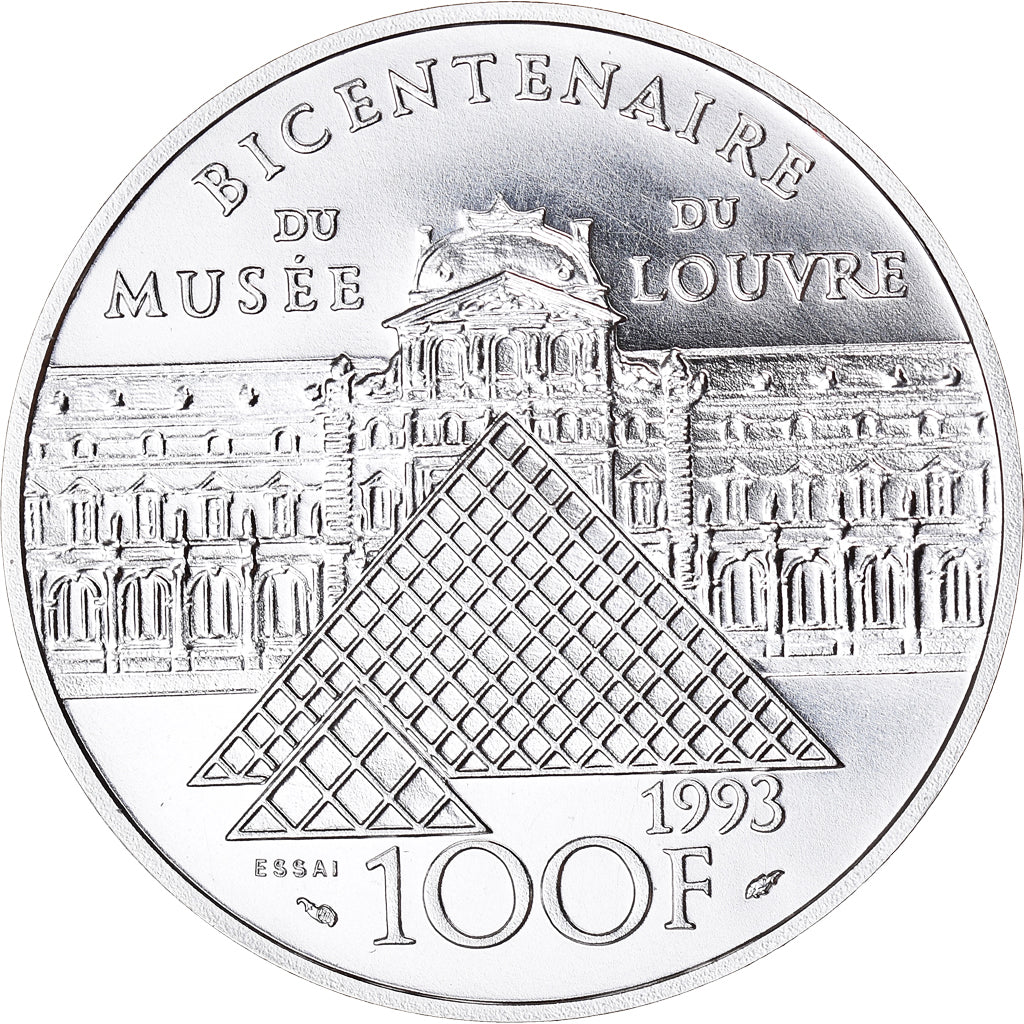 Monnaie, France, Mona Lisa, Bicentenaire du Musée du Louvre, 100 Francs, 1993