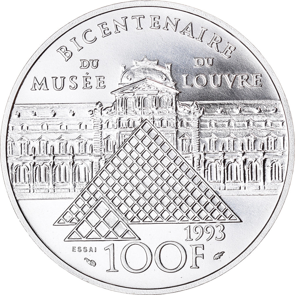 Coin, France, Victoire Samothrace, 100 Francs, 1993, ESSAI, MS(65-70), Silver