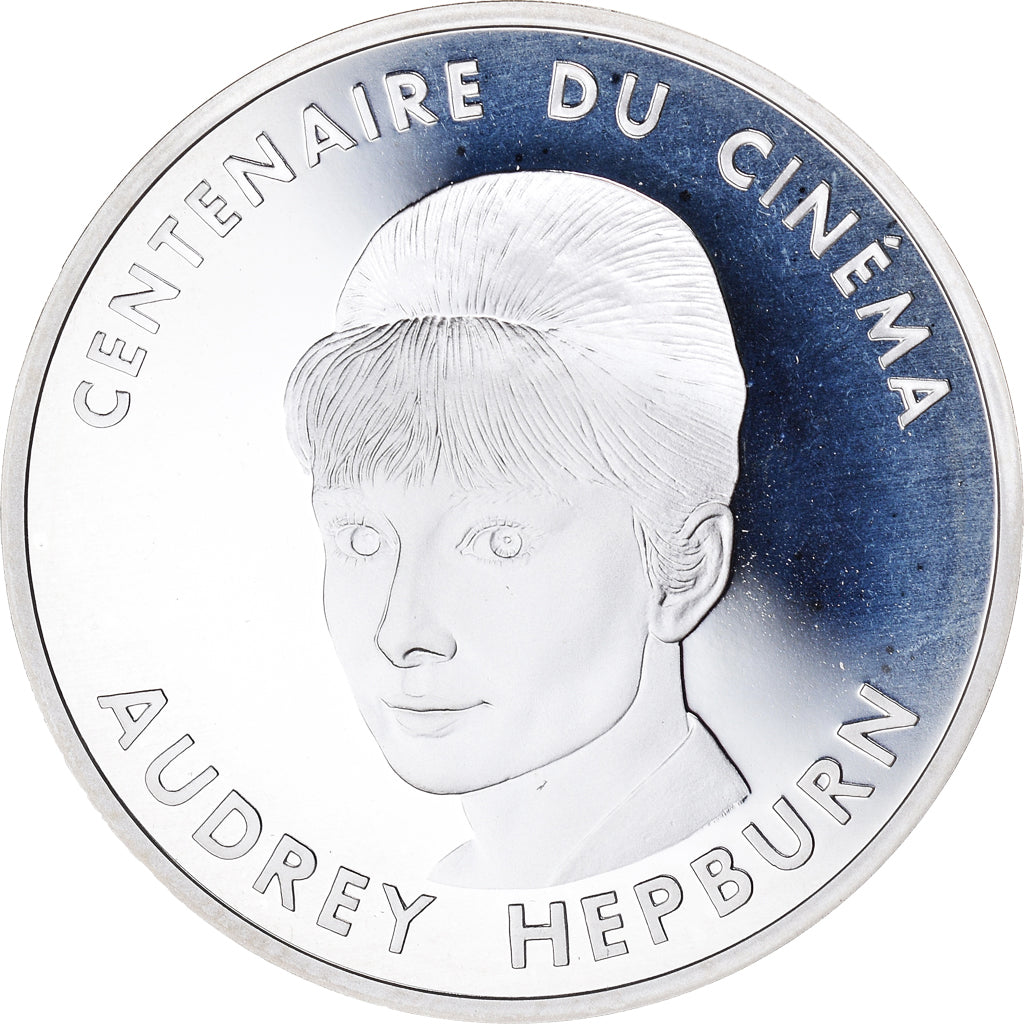 Münze, Frankreich, Audrey Hepburn, Centenaire du Cinéma, 100 Francs, 1995