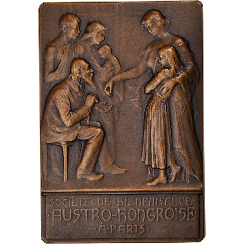 France, Médaille, Société de Bienfaisance Austro-Hongroise à Paris, 1908, H.
