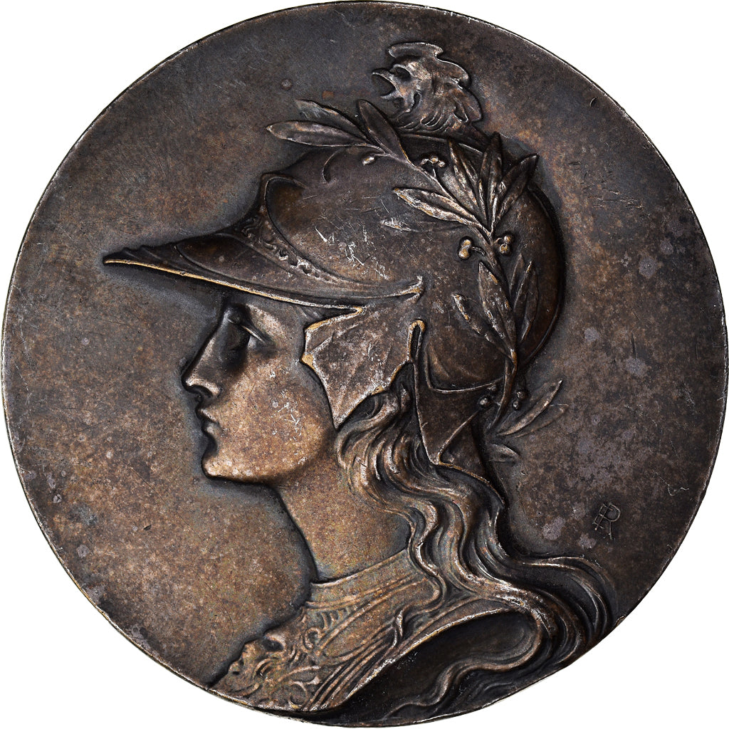 France, Medal, Marianne Casquée, France, AU(50-53), Silvered bronze