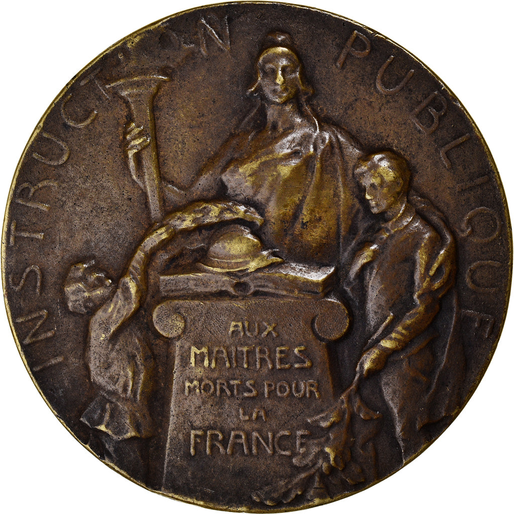 France, Medal, Aux Maitres Morts pour la France, Mont-de-Marsan, 1915