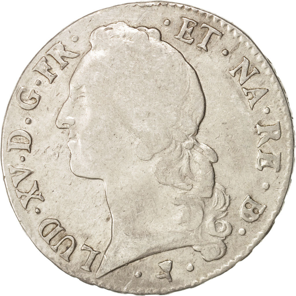 France, Louis XV, Écu de Béarn au bandeau, 1767, Pau, VF(20-25), Silver, KM 518
