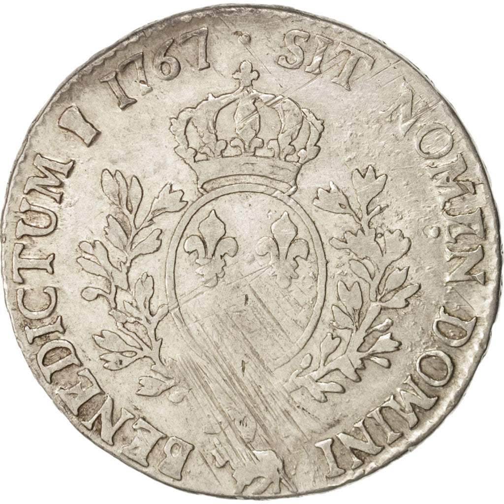 France, Louis XV, Écu de Béarn au bandeau, 1767, Pau, VF(20-25), Silver, KM 518