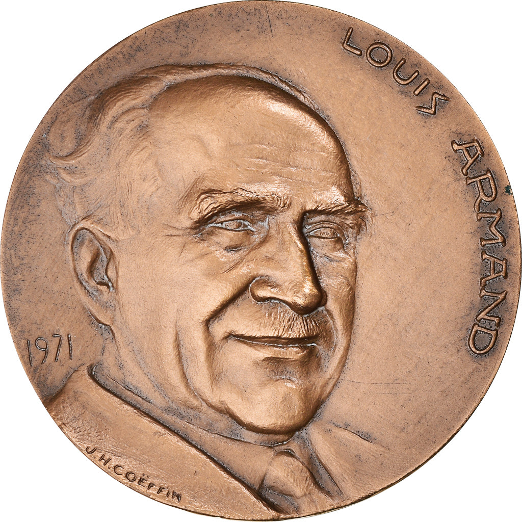France, Medal, Résistance, Louis Armand, Politics, Society, War, 1971, Coeffin