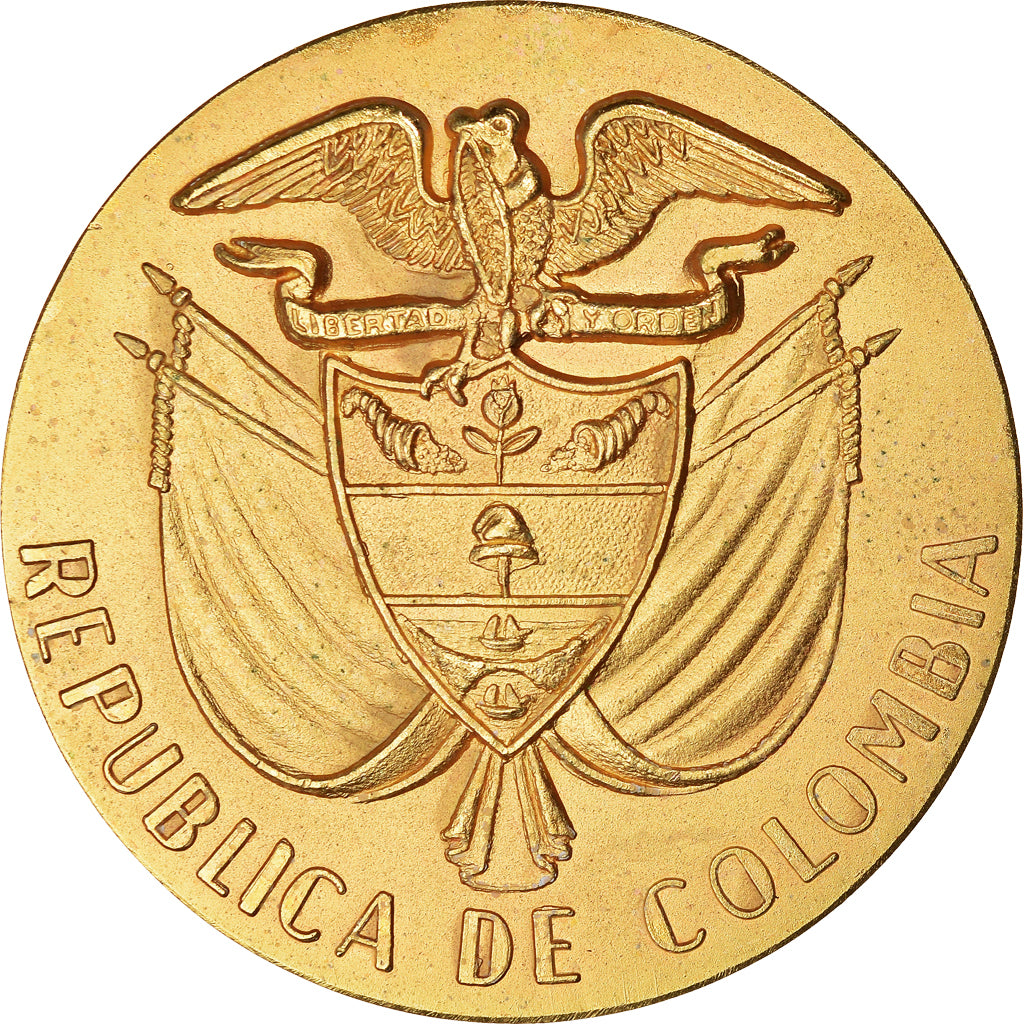 Colombia, medaglia, Bicentenario del Libertador, 1983, SPL-, Bronzo dorato