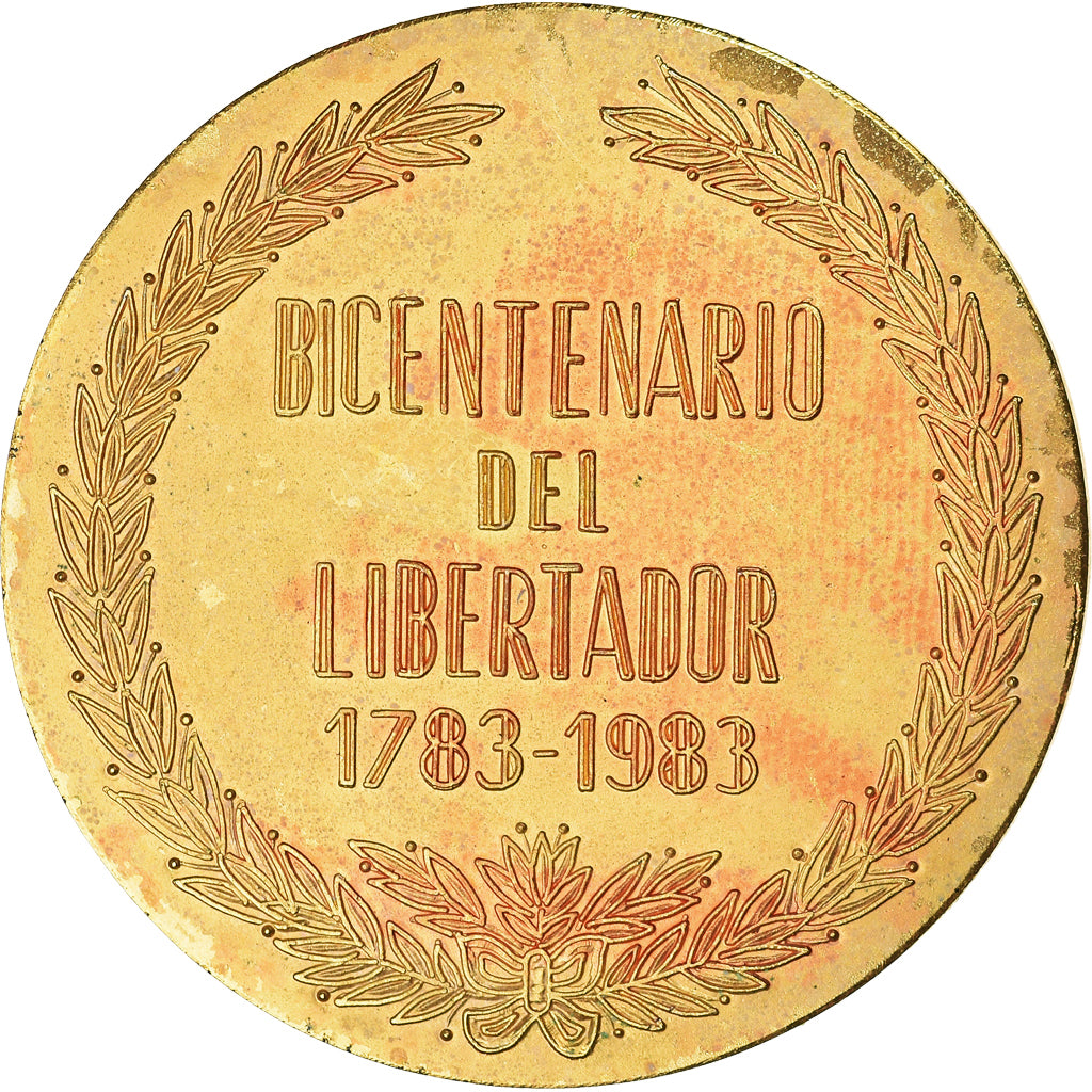 Colombia, medaglia, Bicentenario del Libertador, 1983, SPL-, Bronzo dorato