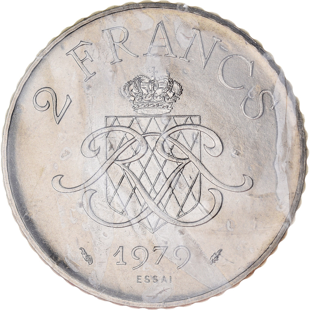 Coin, Monaco, Rainier III, 2 Francs, 1979, Paris, ESSAI, MS(65-70), Nickel