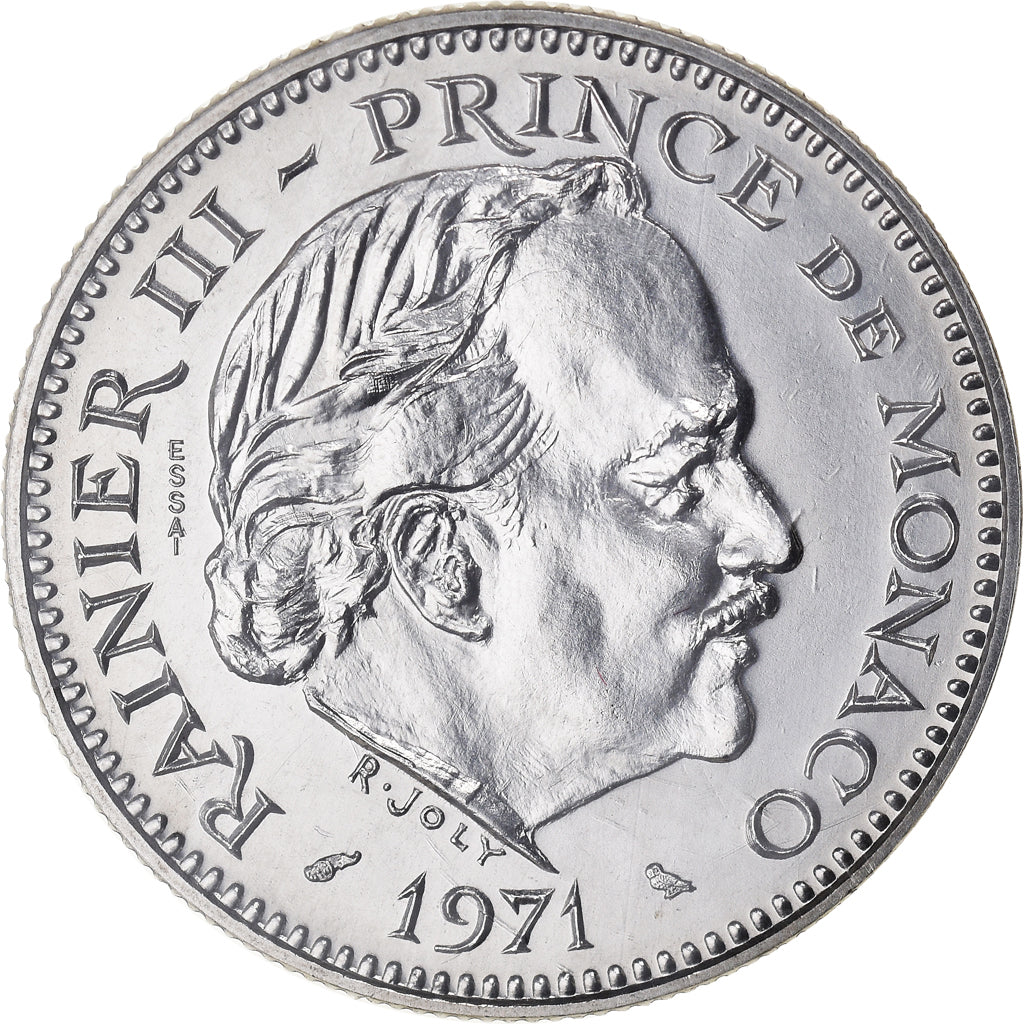 Coin, Monaco, Rainier III, 5 Francs, 1971, Paris, ESSAI, MS(65-70)