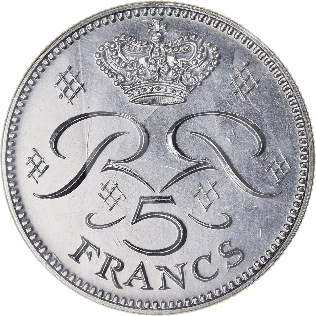 Coin, Monaco, Rainier III, 5 Francs, 1971, Paris, ESSAI, MS(65-70)