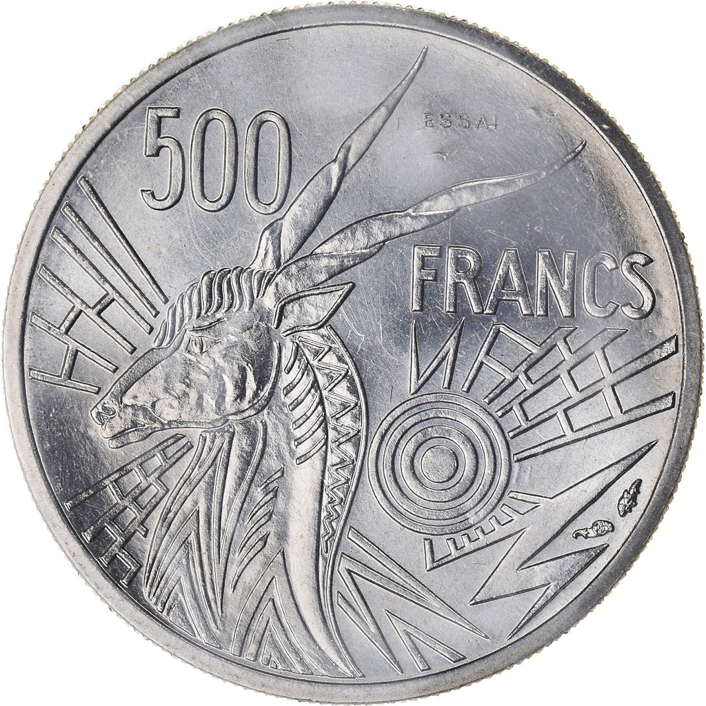 Moneta, Stati dell’Africa centrale, 500 Francs, 1976, Paris, ESSAI, FDC