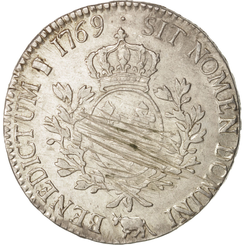 Coin, France, Louis XV, Écu de Béarn au bandeau, Ecu, 1769, Pau, VF(20-25)