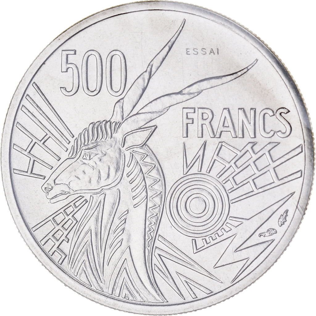 Coin, Central African States, 500 Francs, 1976, Paris, Essai FDC, MS(65-70)