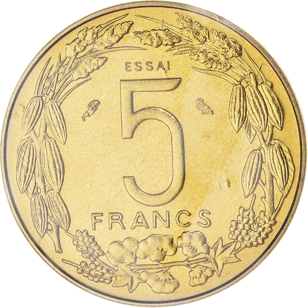 Coin, Central African States, 5 Francs, 1973, Paris, ESSAI, MS(65-70)