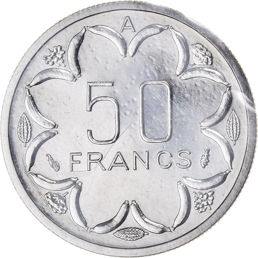 Coin, Central African States, 50 Francs, 1976, Paris, ESSAI, MS(65-70), Nickel