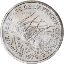 Coin, Central African States, 50 Francs, 1976, Paris, ESSAI, MS(65-70), Nickel