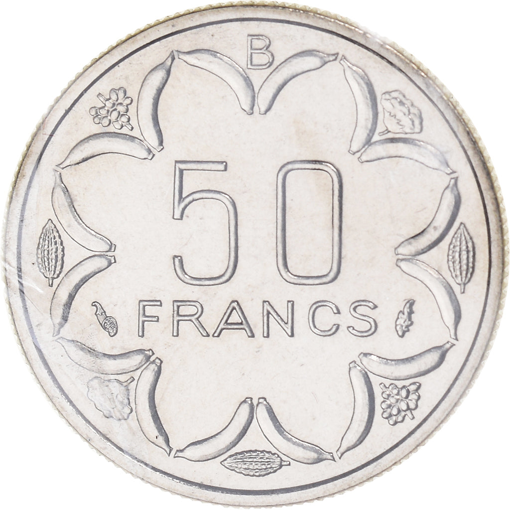 Coin, Central African States, 50 Francs, 1976, Paris, ESSAI, MS(65-70), Nickel