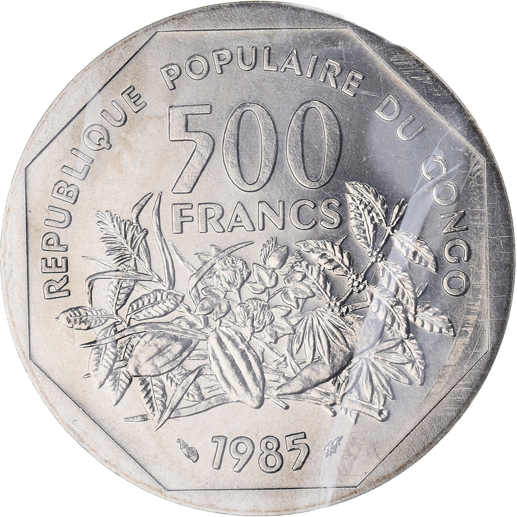 Coin, Congo Republic, 500 Francs, 1985, Paris, ESSAI, MS(65-70), Nickel, KM:E5