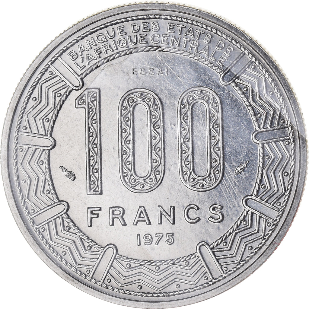 Coin, Chad, 100 Francs, 1975, Paris, ESSAI, MS(65-70), Nickel, KM:E5