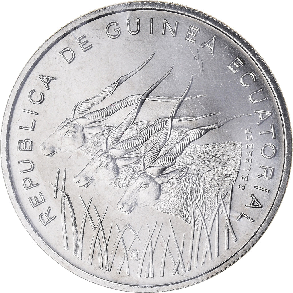 Coin, Equatorial Guinea, 100 Francos, 1985, ESSAI, MS(65-70), Nickel, KM:E31