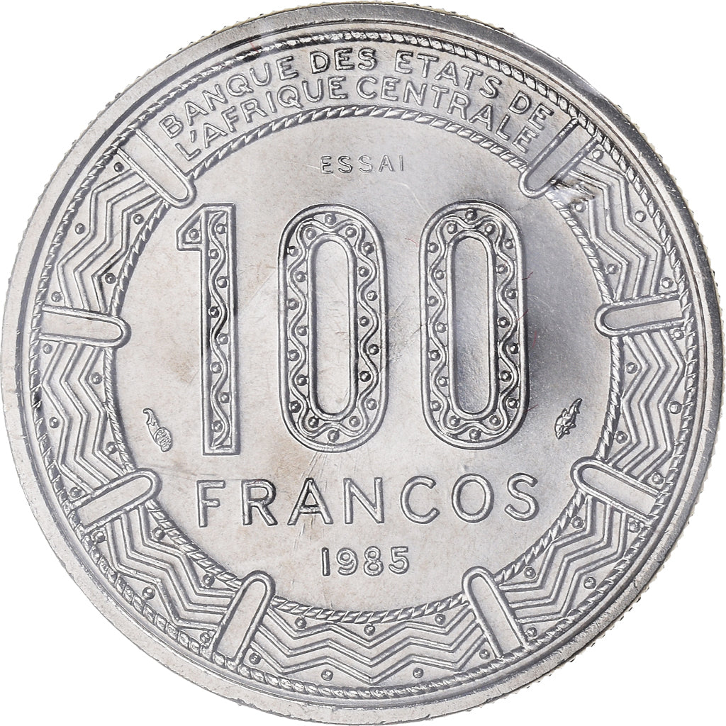 Coin, Equatorial Guinea, 100 Francos, 1985, ESSAI, MS(65-70), Nickel, KM:E31