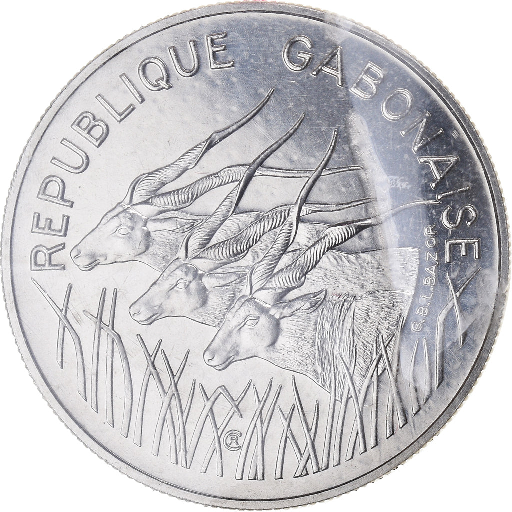 Coin, Gabon, 100 Francs, 1975, Paris, ESSAI, MS(65-70), Nickel, KM:E6