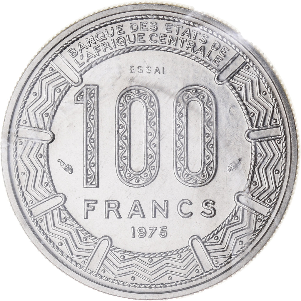 Coin, Gabon, 100 Francs, 1975, Paris, ESSAI, MS(65-70), Nickel, KM:E6