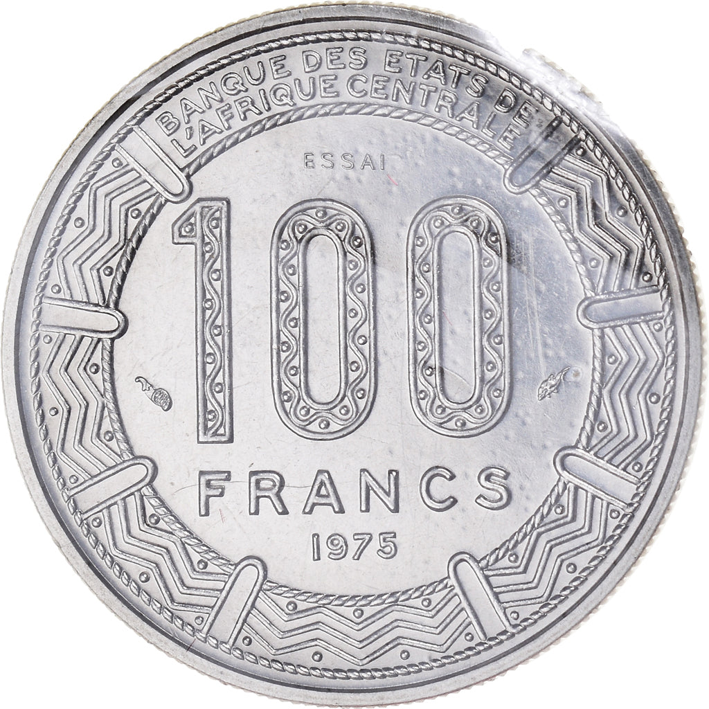 Münze, Zentralafrikanische Republik, 100 Francs, 1975, Paris, ESSAI, STGL