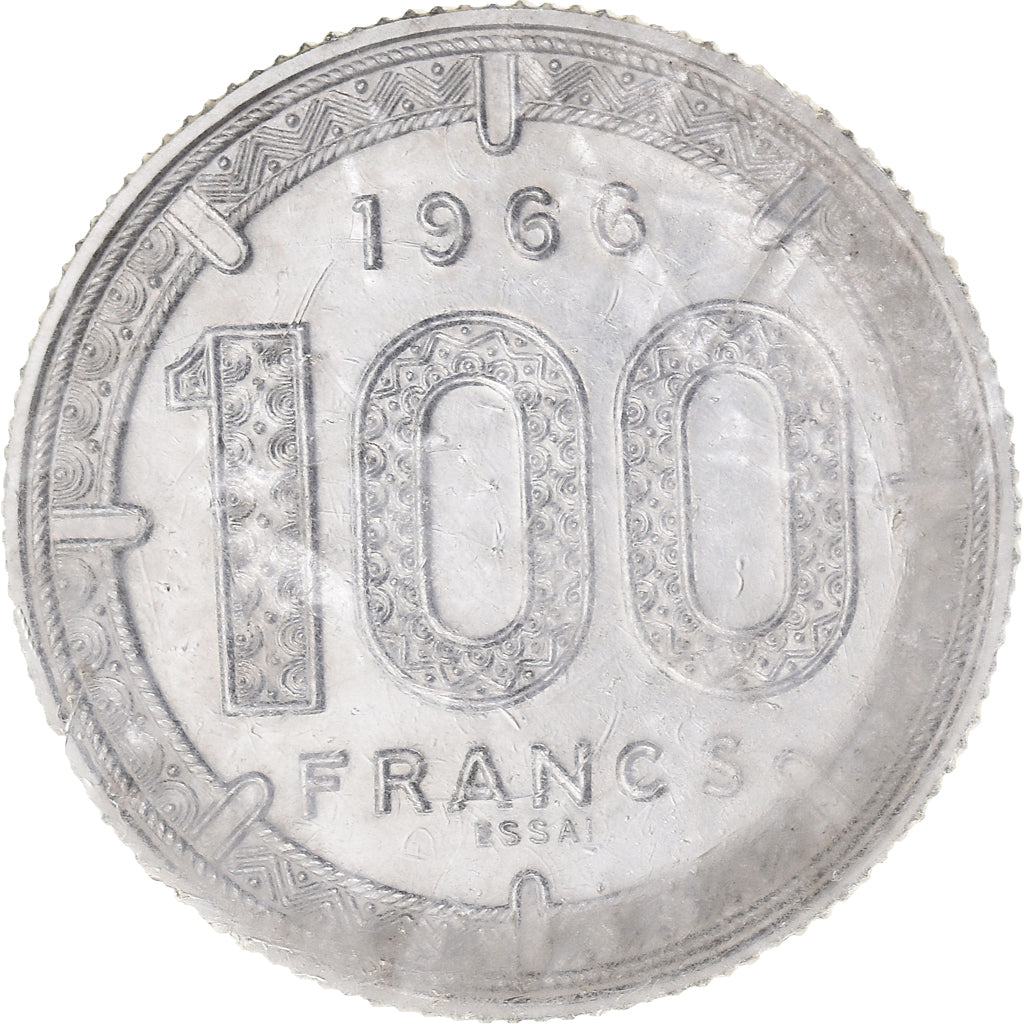 Coin, Cameroon, 100 Francs, 1966, Paris, ESSAI, MS(65-70), Nickel, KM:E11