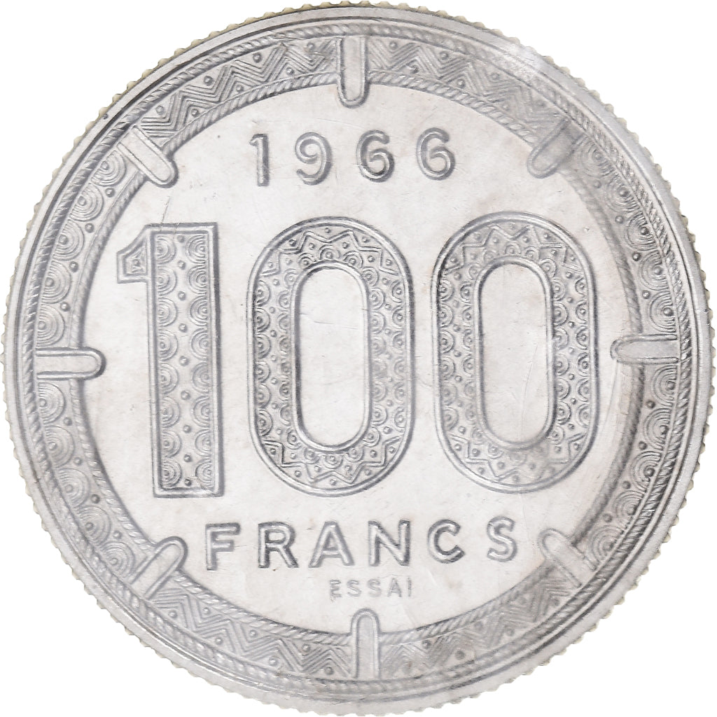 Monnaie, États de l'Afrique équatoriale, 100 Francs, 1966, Paris, ESSAI, FDC