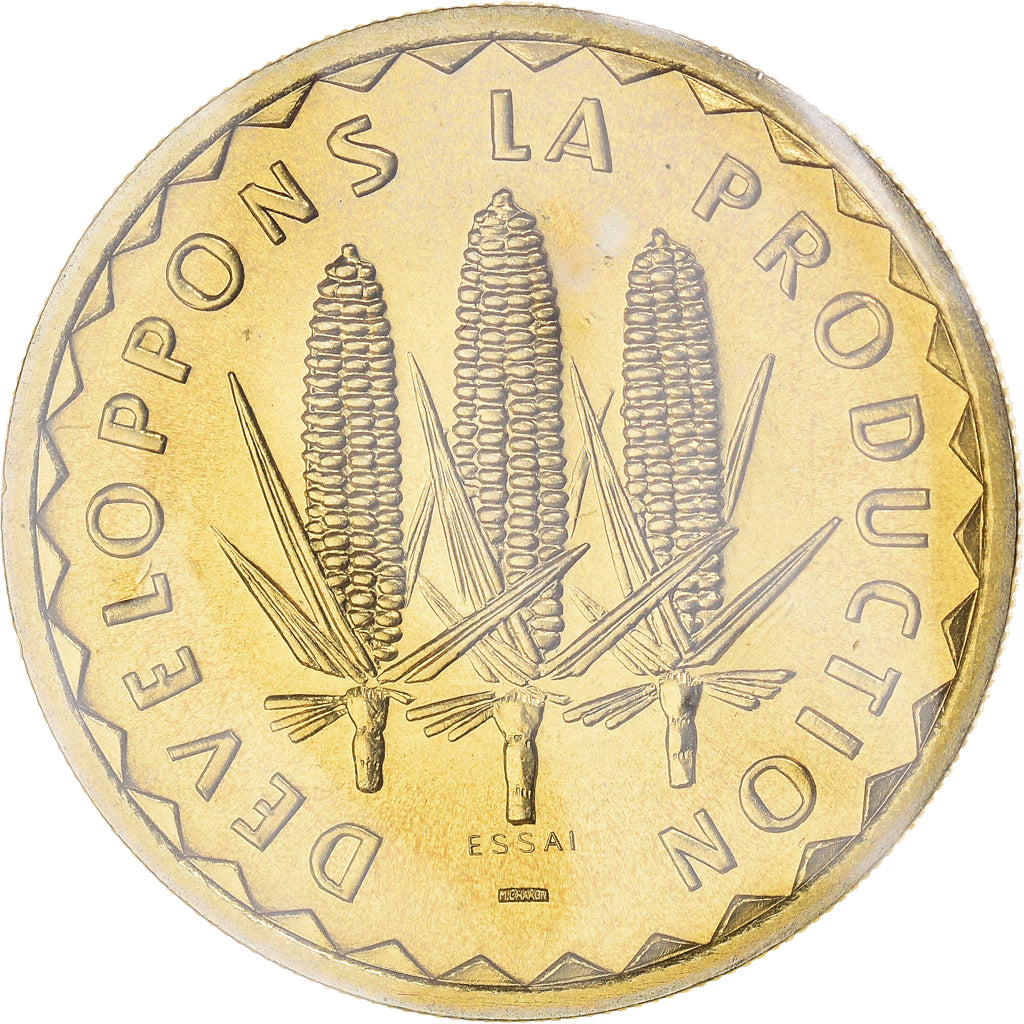 Moeda, Mali, 100 Francs, 1975, ENSAIO, MS(65-70), Níquel-Latão, KM:E2
