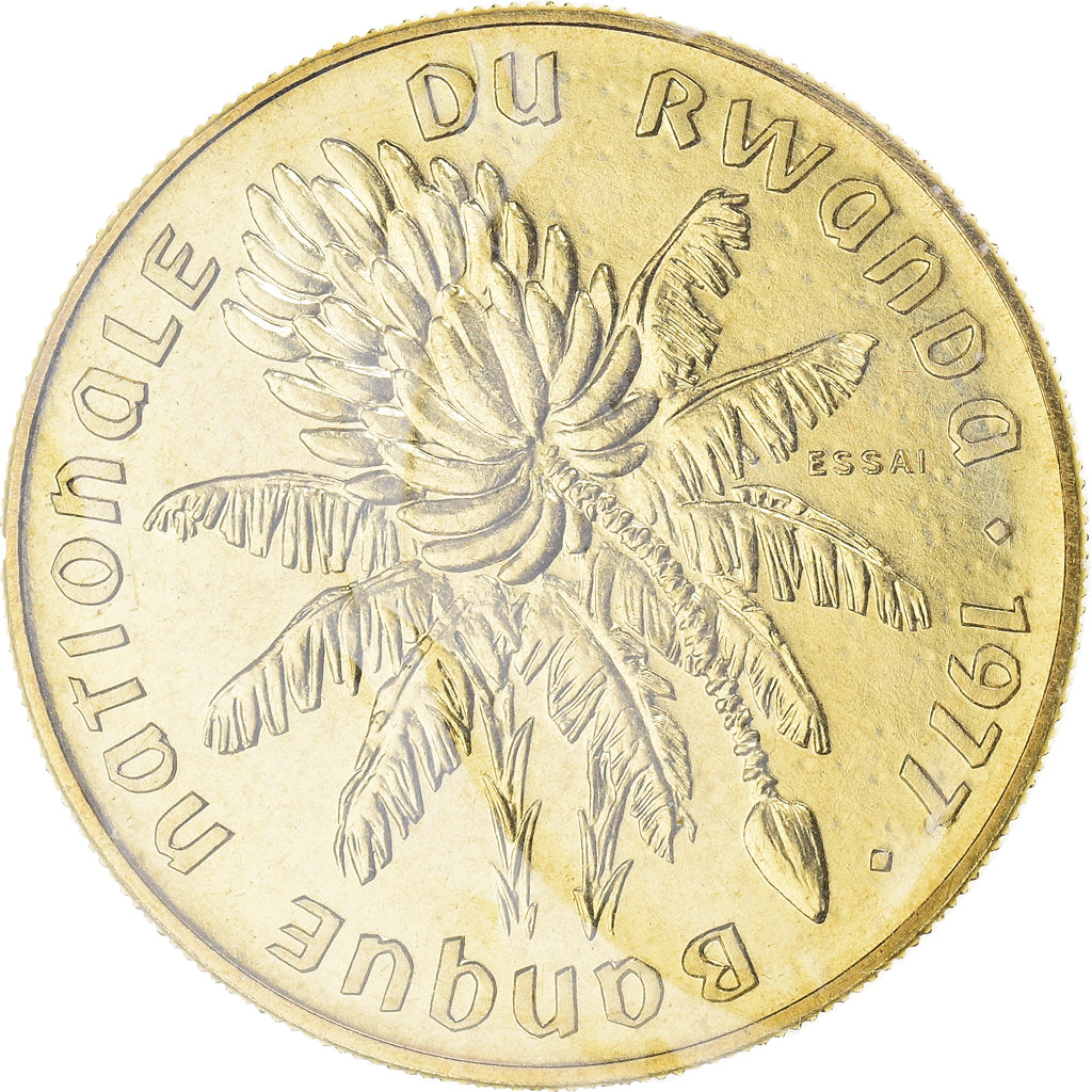 Moneta, Ruanda, 20 Francs, 1977, ESSAI, FDC, Ottone, KM:E6