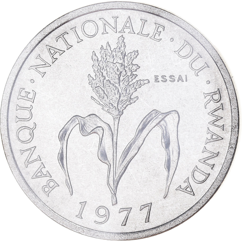 Moneta, Ruanda, Franc, 1977, Paris, ESSAI, FDC, Alluminio, KM:E4