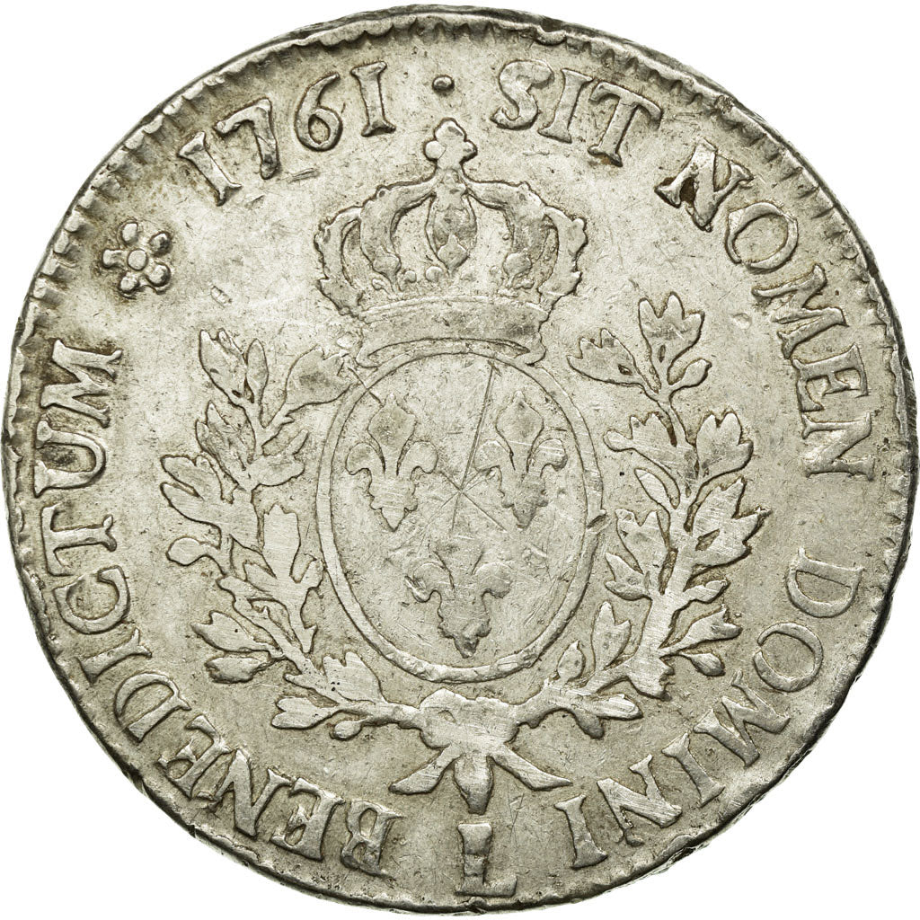 Münze, Frankreich, Louis XV, Écu au bandeau, Ecu, 1761, Bayonne, S+, Silber