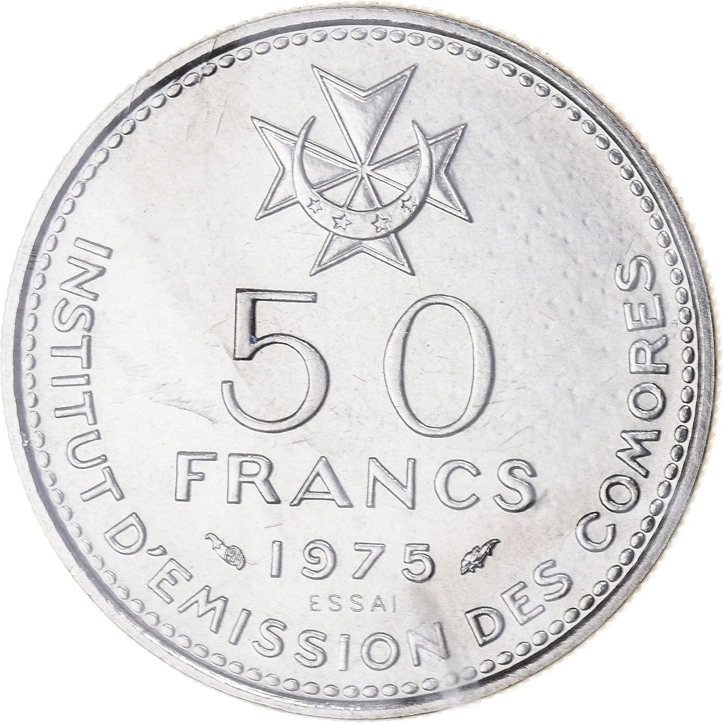 Moneta, Comore, 50 Francs, 1975, Paris, ESSAI, FDC, Nichel, KM:E6