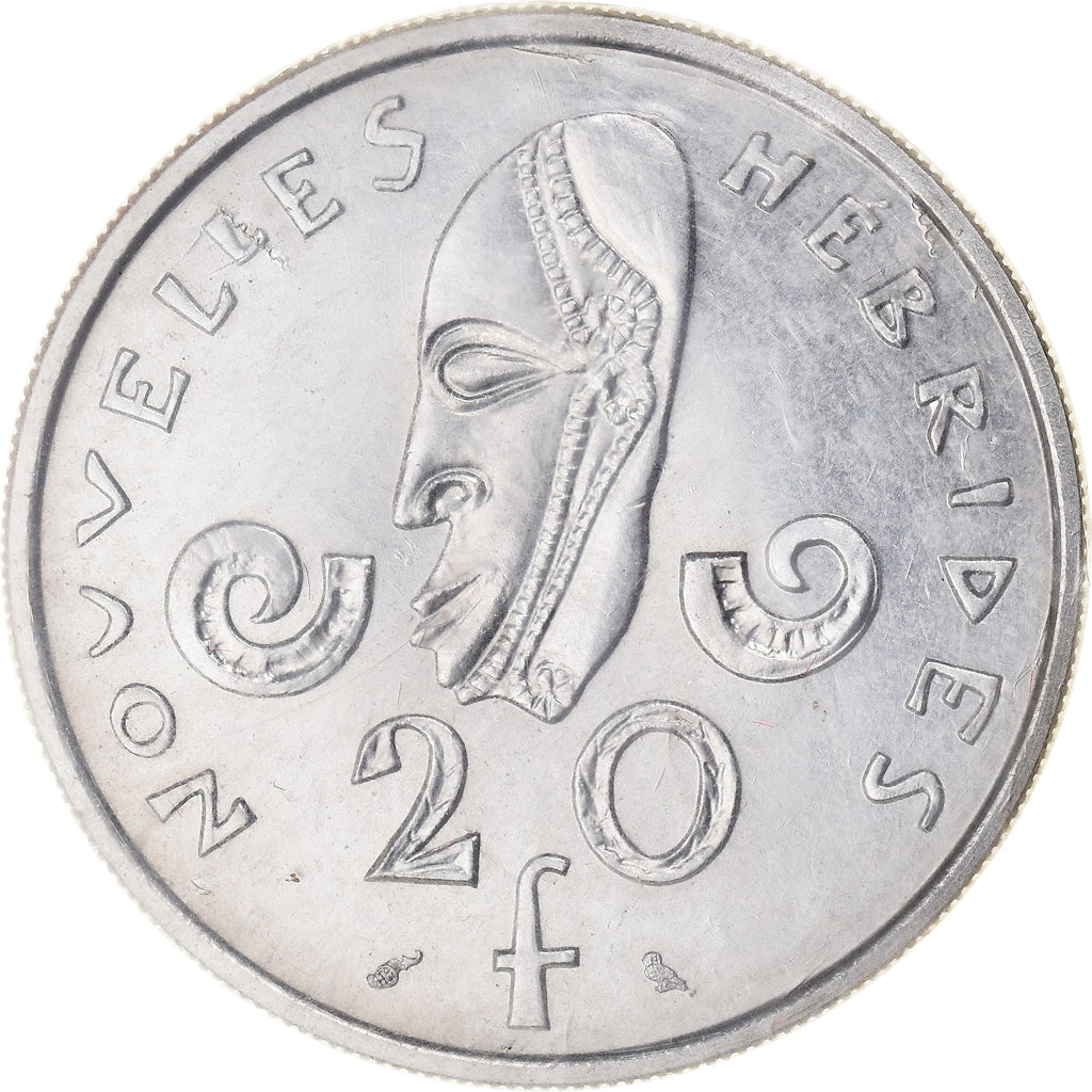 Coin, New Hebrides, 20 Francs, 1967, Paris, ESSAI, MS(65-70), Nickel, KM:E3