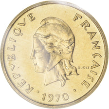 Moeda, Novas Hébridas, 2 Francs, 1970, Paris, ENSAIO, MS(65-70)