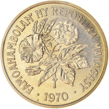 Coin, Madagascar, 20 Francs, 1970, Paris, ESSAI, MS(65-70), Aluminum-Bronze
