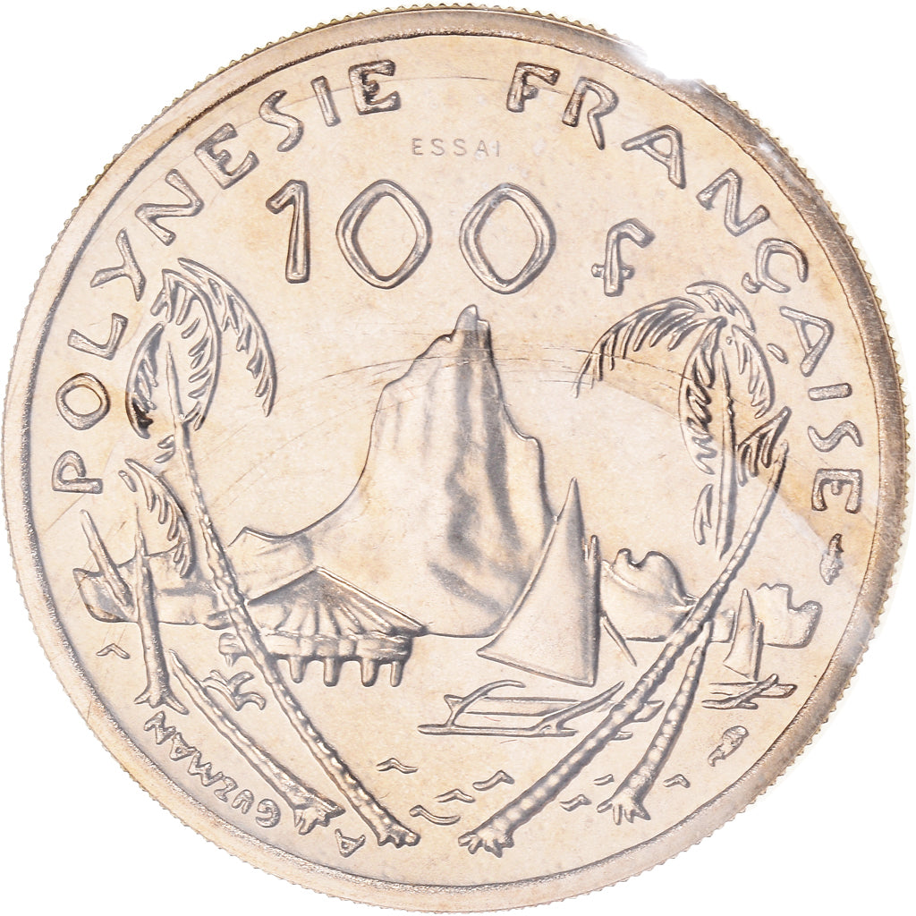 Coin, French Polynesia, 100 Francs, 1976, Paris, ESSAI, MS(65-70)