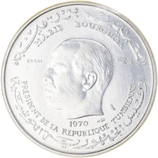Moeda, Tunísia, Dinar, 1970, Paris, MS(65-70), Prata, KM:E34