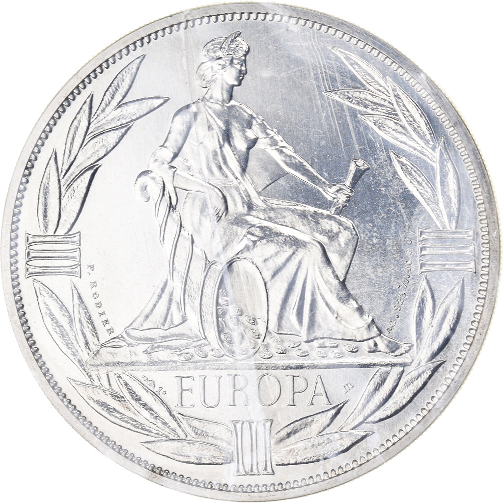 Frankrijk, Medaille, Ecu Europa, Europe Assise, 1980, Rodier, FDC, FDC, Zilver