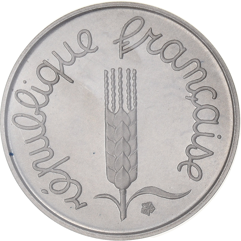 Moeda, França, Épi, Centime, 1972, Paris, Piéfort, MS(65-70), Prata, KM:P438