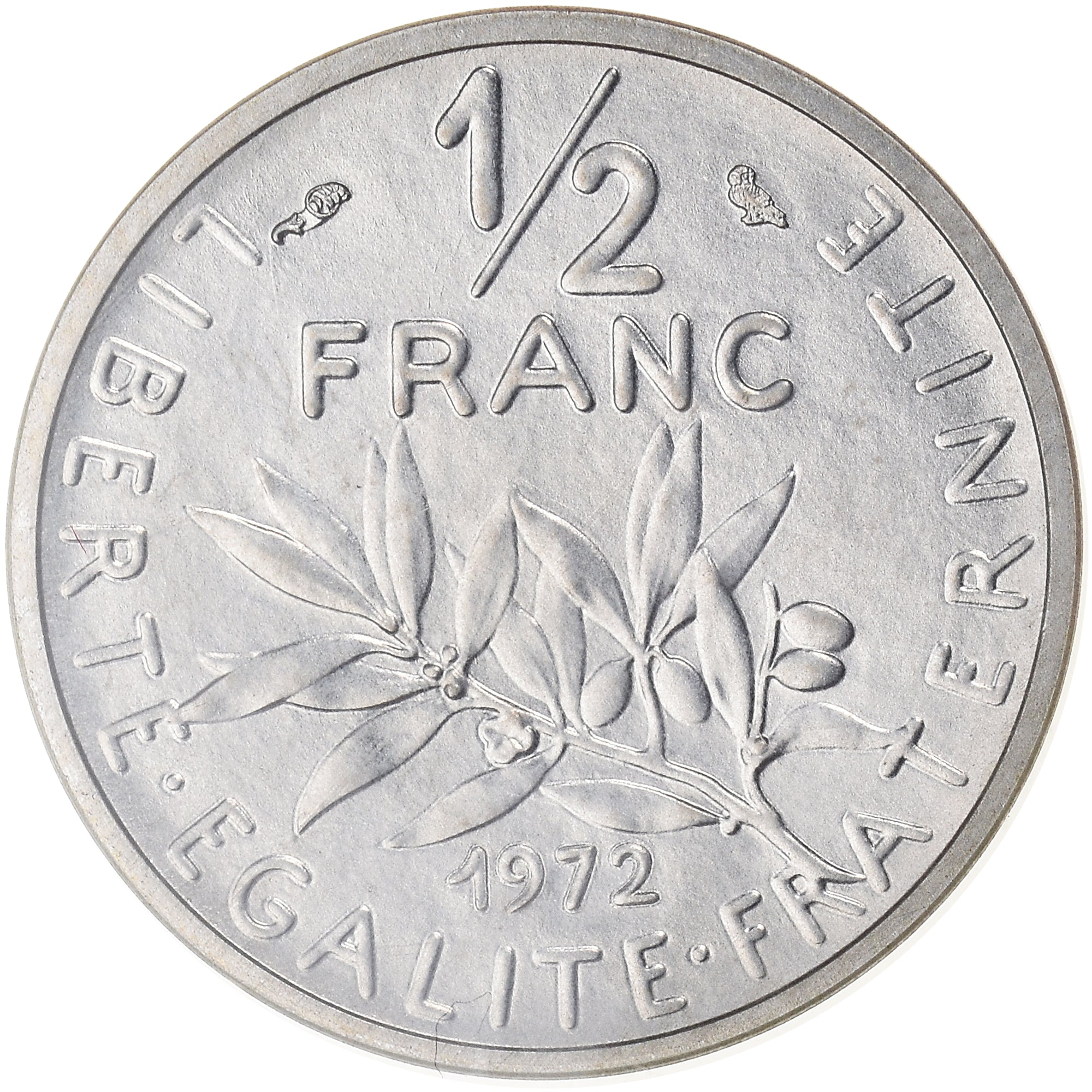 Coin, France, Semeuse, 1/2 Franc, 1972, Paris, Piéfort, MS(65-70), Silver