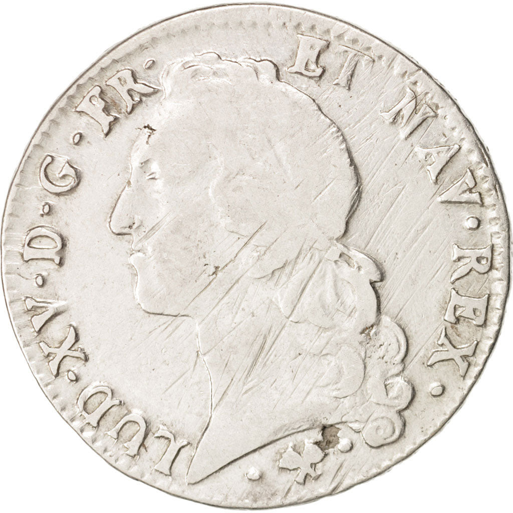 France, Louis XV, Écu au bandeau, 1765, Bayonne, VF(20-25), Silver, KM 512.12